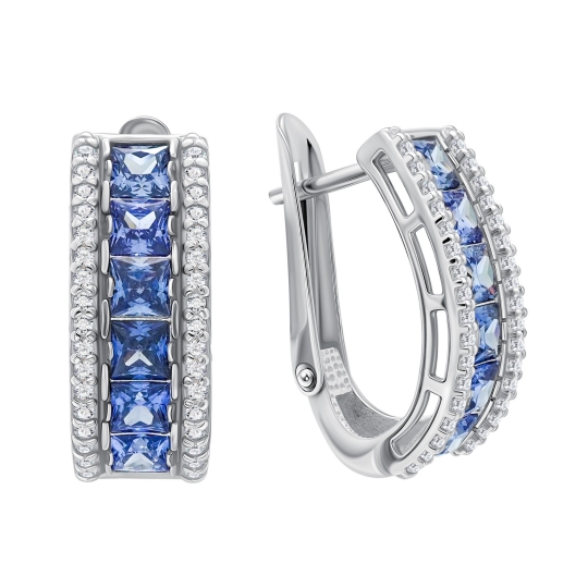 Серьги из серебра с позолотой