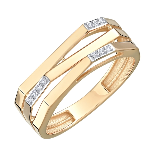 Серьги из золота с фианитами