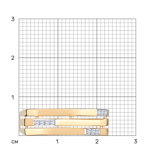 Кольцо из золота с фианитами