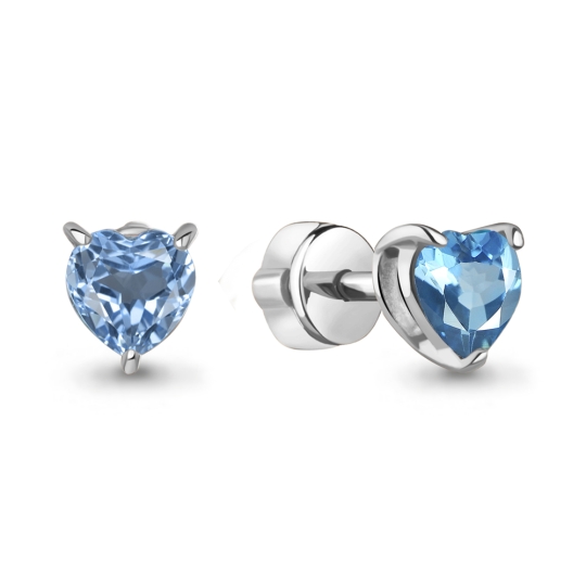 Серьги из серебра с хризолитами