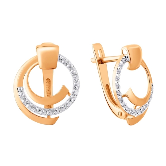 Серьги из белого золота с бриллиантами