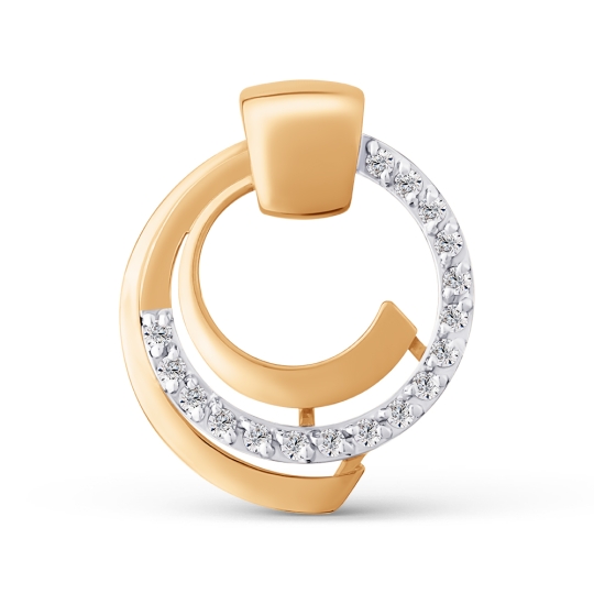 Серьги из золота с фианитами