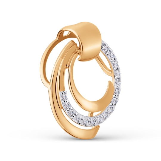 Серьги из золота с фианитами