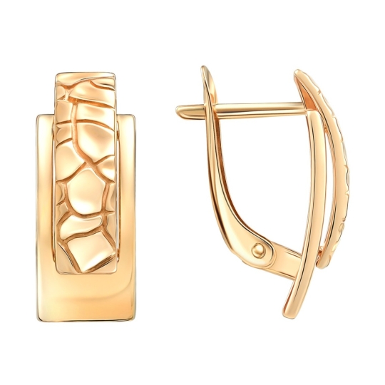 Серьги из золота с бриллиантами и рубинами 