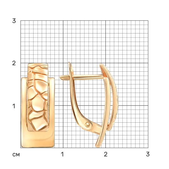 Серьги из золота с бриллиантами и рубинами 