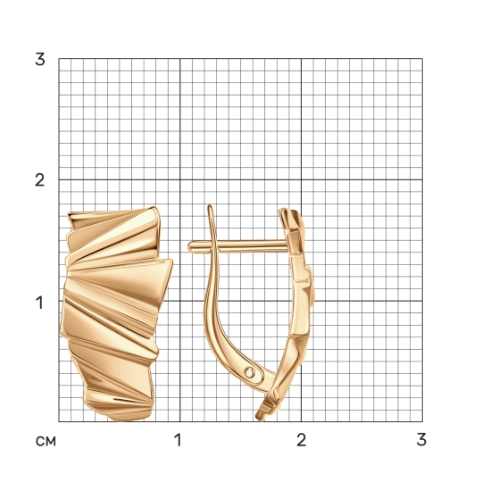 Серьги-конго из золота