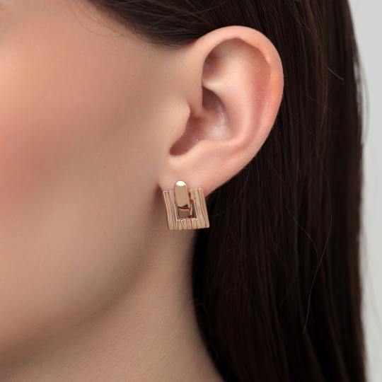 Серьги из золота с сапфировыми корундами