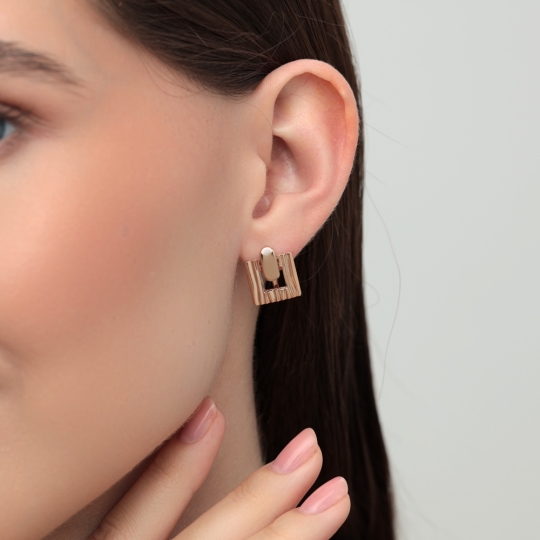 Серьги из золота с сапфировыми корундами