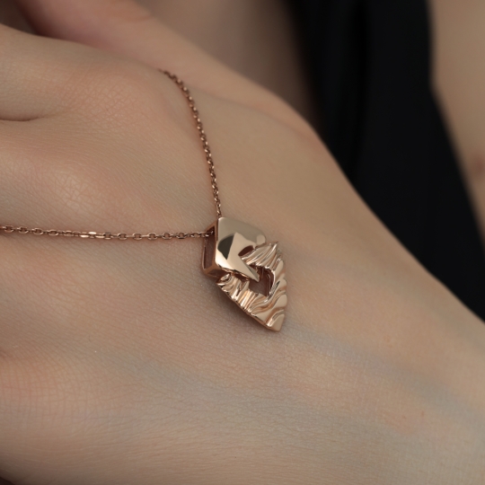 Подвеска из золота с ситаллом турмалин и фианитами