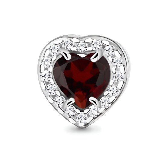 Подвеска из серебра с раухтопазами и фианитами 