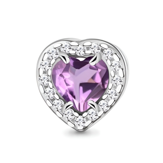 Подвеска из серебра с раухтопазами и фианитами 