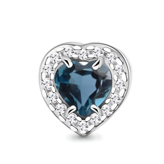 Подвеска из серебра с раухтопазами и фианитами 