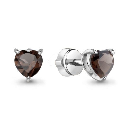 Серьги из серебра с хризолитами