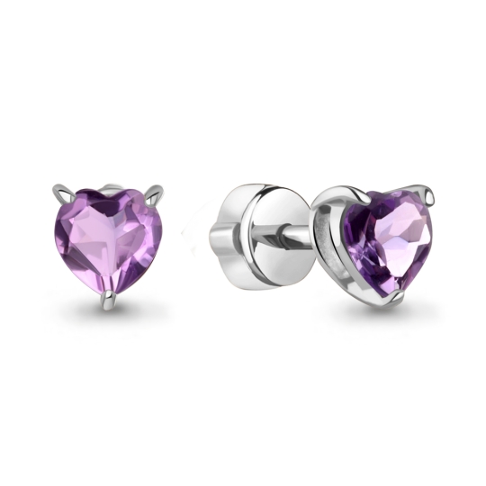 Серьги из серебра с хризолитами