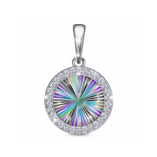 Серьги из серебра с алмазной гранью и фианитами