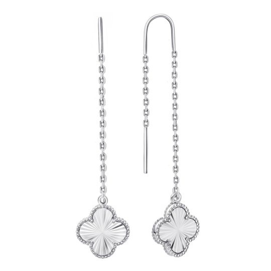 Серьги из серебра с алмазной гранью