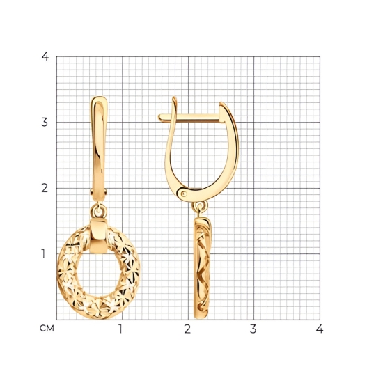 Серьги из золота с бриллиантами и рубинами