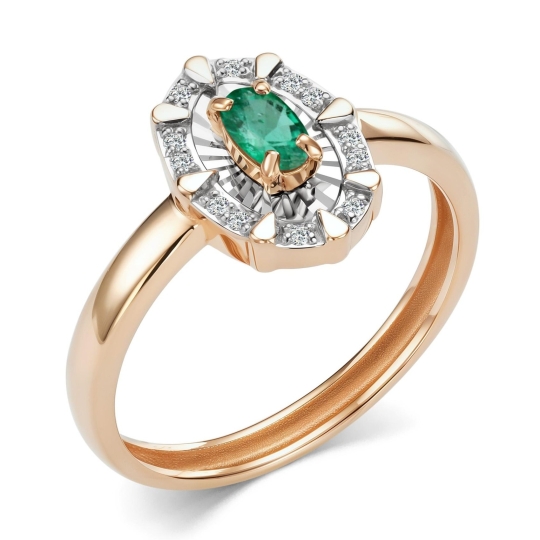 Кольцо из белого золота с бриллиантами