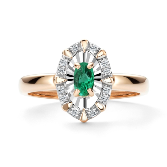 Кольцо из белого золота с бриллиантами