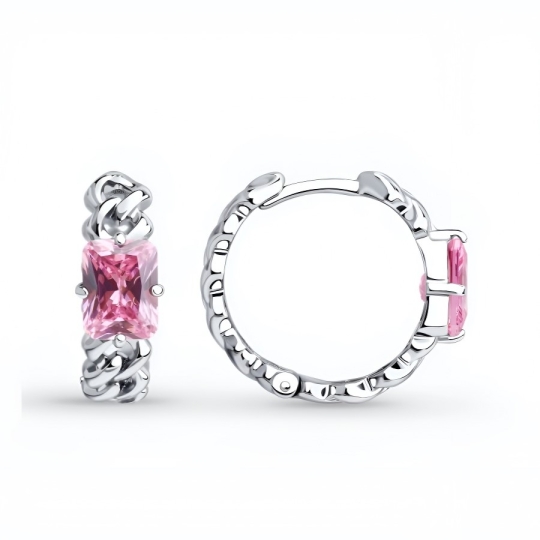 Колье из серебра с фианитом