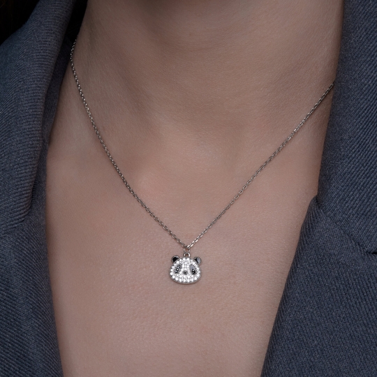 Колье из серебра с фианитами