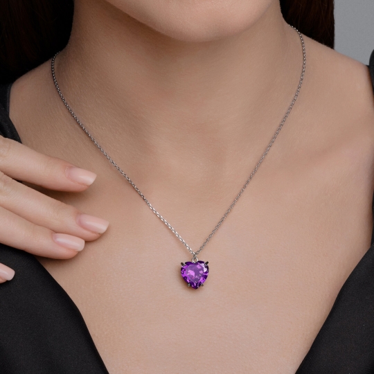 Колье из серебра с топазами "Бабочки"