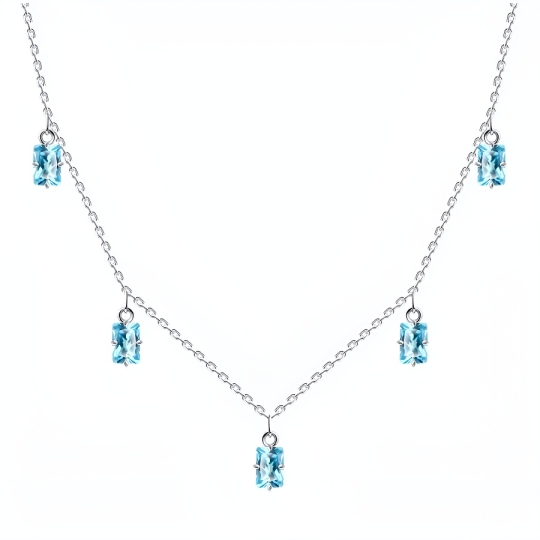 Колье-чокер из каучука с серебряным замком