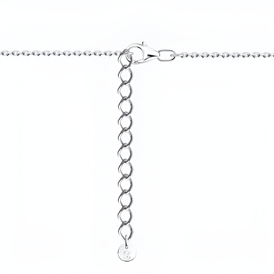 Колье-чокер из каучука с серебряным замком