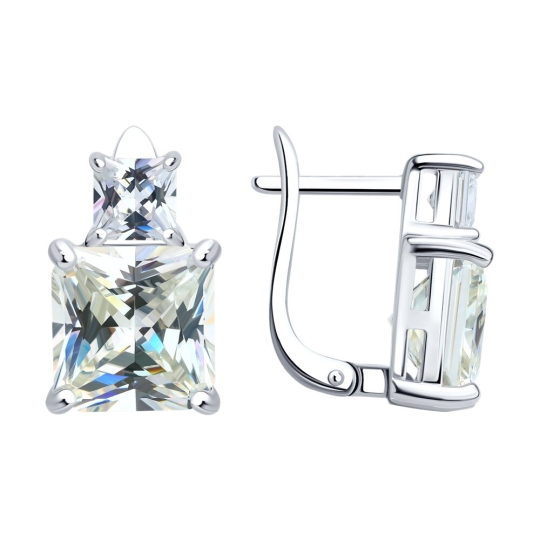 Серьги-конго из серебра