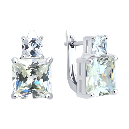 Серьги-конго из серебра