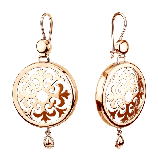 Серьги из комбинированного золота с топазами London