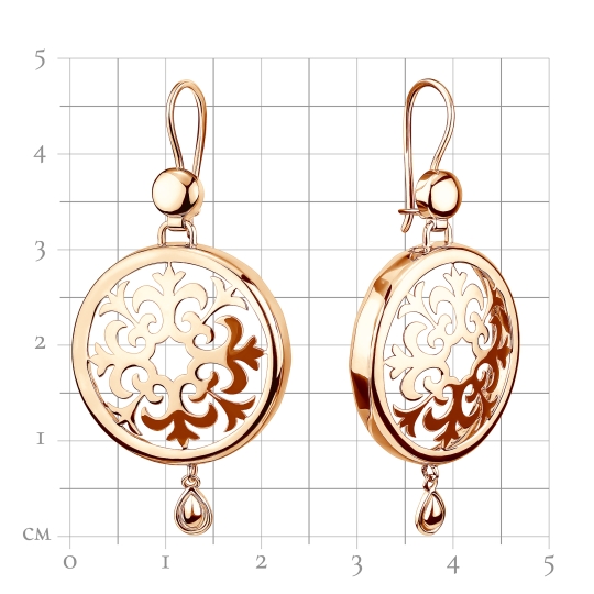 Серьги из комбинированного золота с топазами London