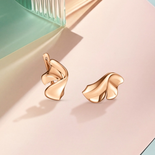 Серьги-конго из золота