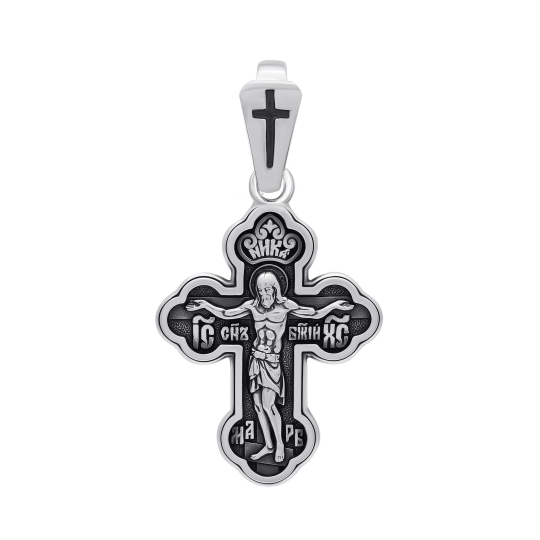 Подвеска-крест из серебра