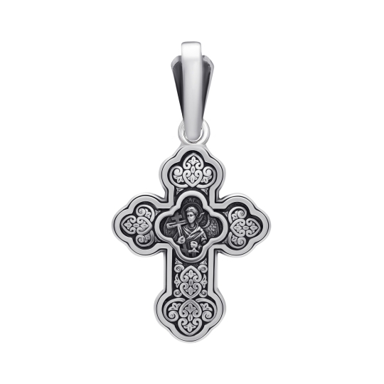 Подвеска-крест из серебра