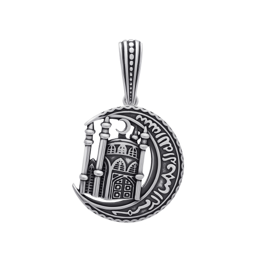 Подвеска-крест из серебра с бриллиантами