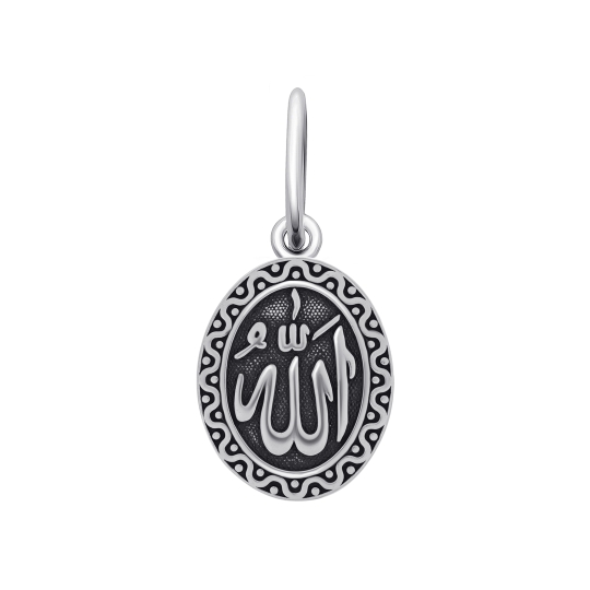 Подвеска-буква из серебра с фианитами "Д"