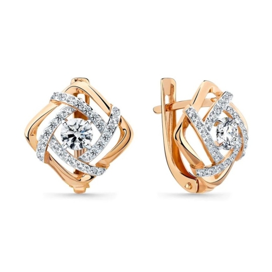 Серьги из золота с бриллиантами 