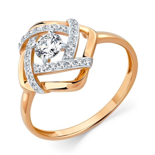 Серьги из золота с фианитами