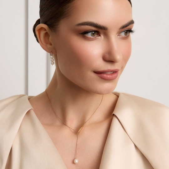 Колье из золота с фианитом