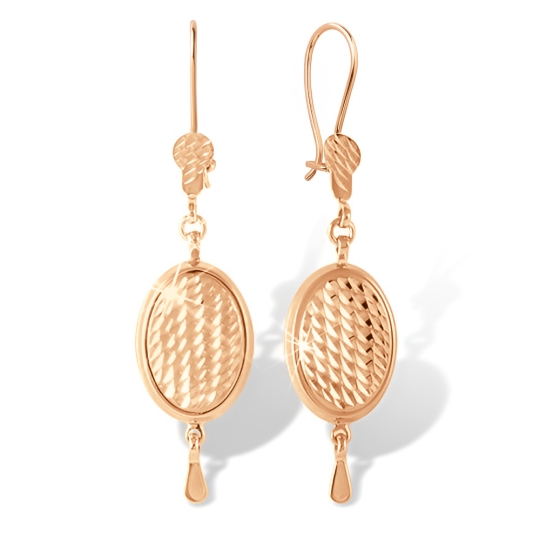 Серьги из золота с эмалью