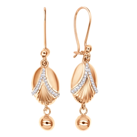 Серьги из золота с бриллиантами