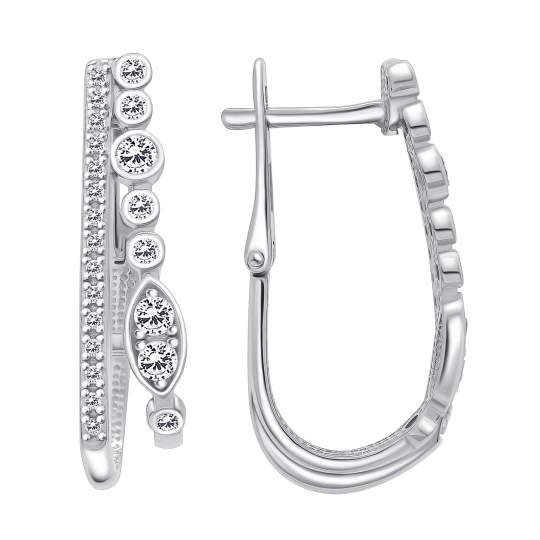 Серьги из серебра с эмалью