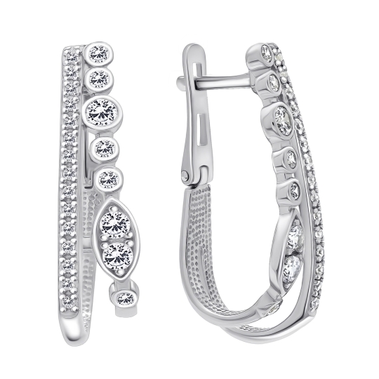 Серьги из серебра с эмалью