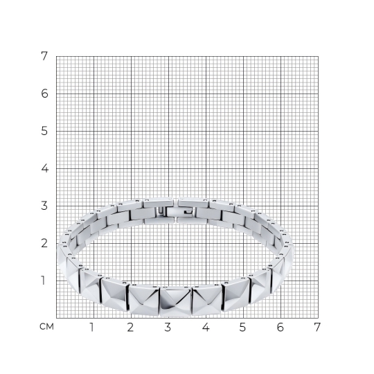 Браслет из кожи со вставками из стали