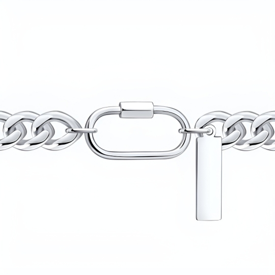 Браслет из кожи со вставками из стали