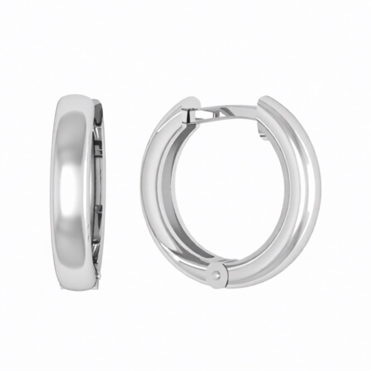 Серьги из серебра с золотой вставкой и бриллиантами