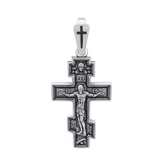 Подвеска-крест из серебра