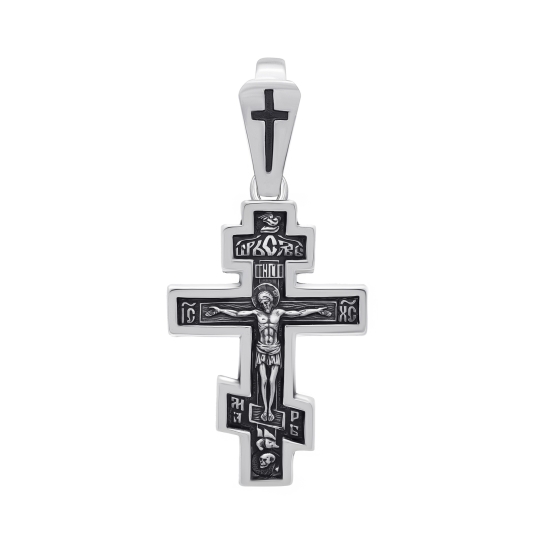 Подвеска-крест из серебра