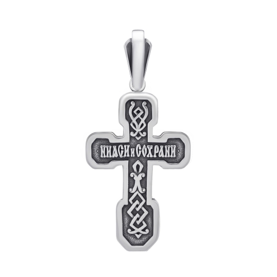 Подвеска-крест из серебра